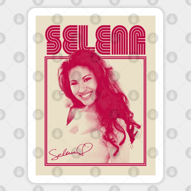 Selena Vintage Retro FanArt Magnet by Iip Ratmono